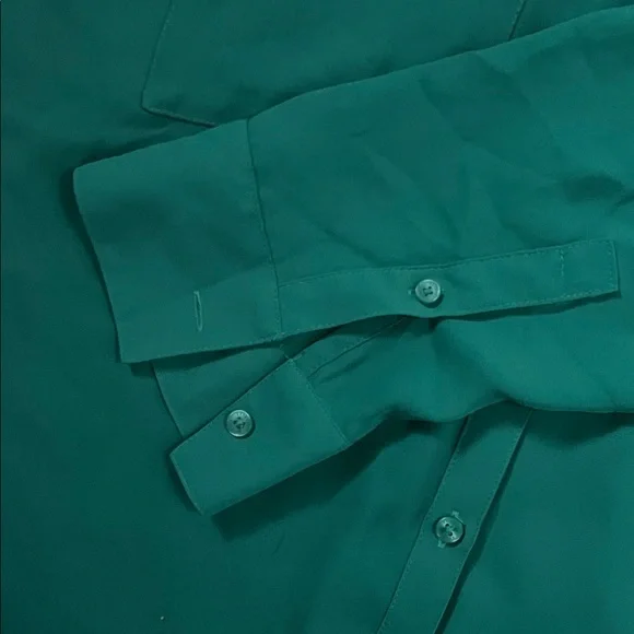 Express Emerald Green Button-Down Shirt - Picture 4 of 8